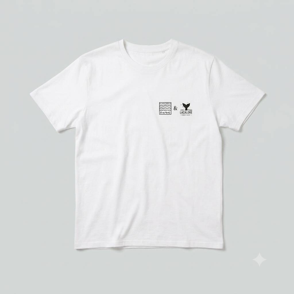 KAXU x Café La Baleine Kamiseta Zuria - Edizio Mugatua