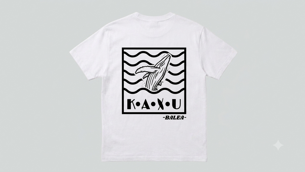 KAXU x Café La Baleine Kamiseta Zuria - Edizio Mugatua