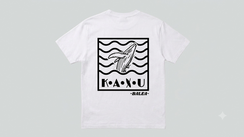KAXU x Café La Baleine Kamiseta Zuria - Edizio Mugatua